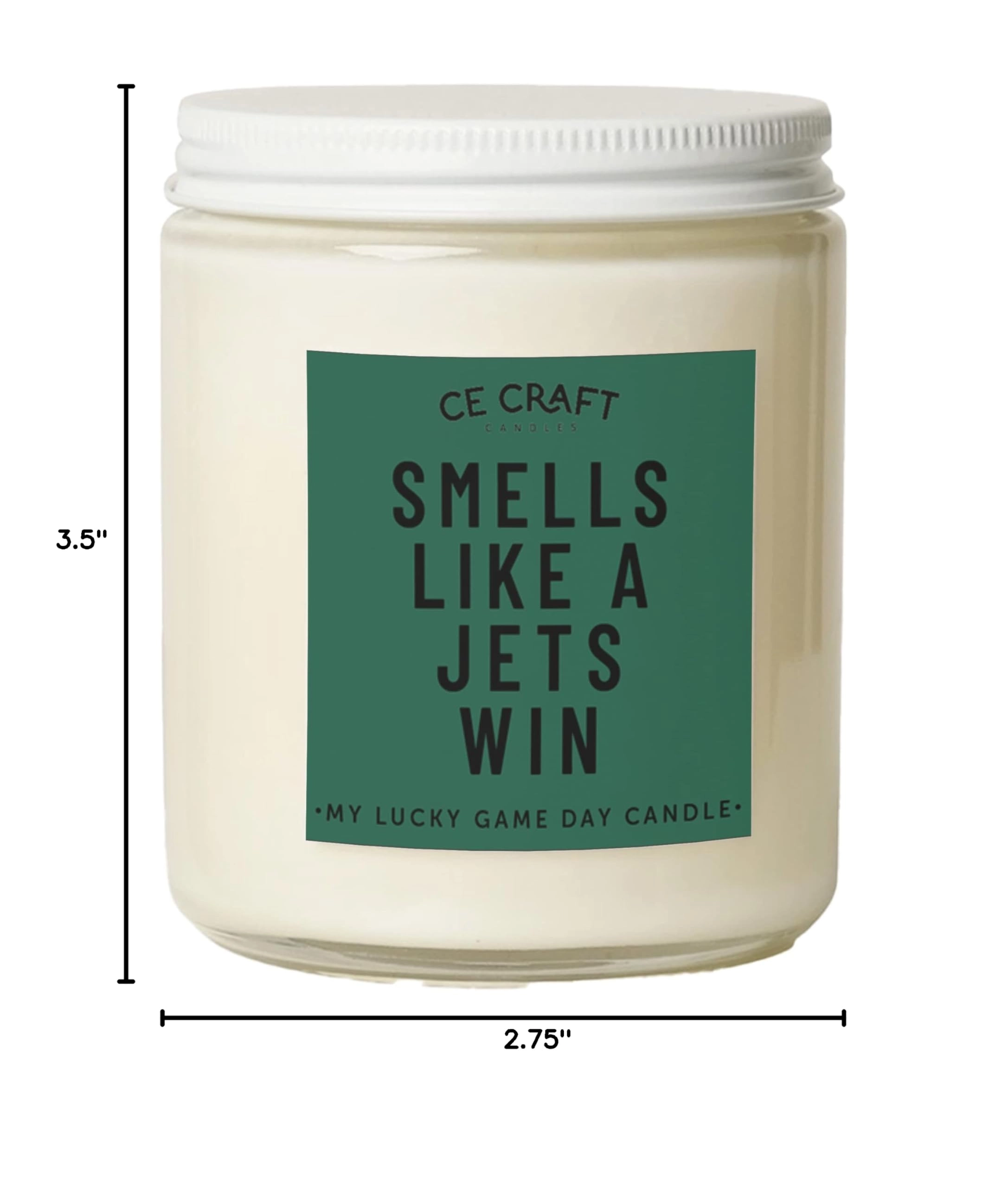 Jets Win Scented Candle - Jets / Bourbon Vanilla 1.0 Count