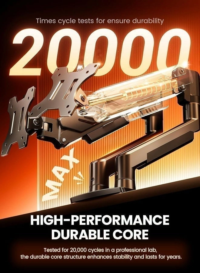 Dual monitor arm - 14-34 inch 75x75mm/100x100mm