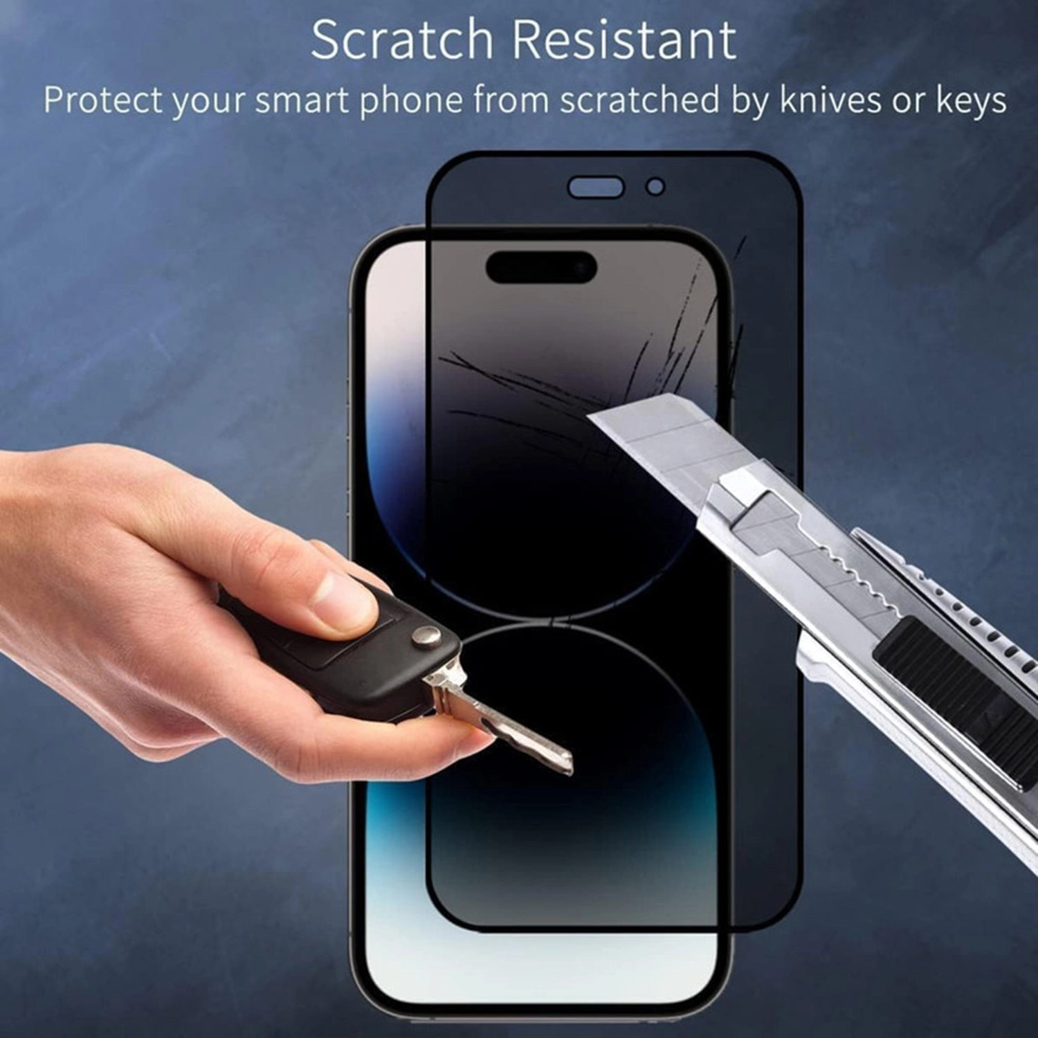 Privacy Screen Protector iPhone 16 Plus - 9H Hardness Tempered Glass