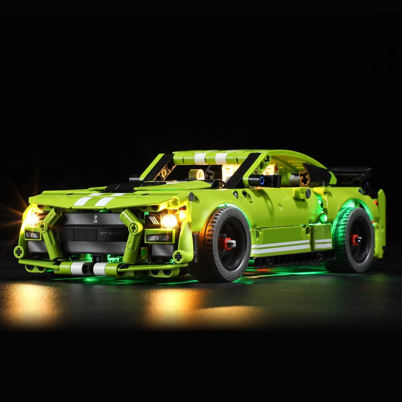 Led Lighting Kit For Techinc Ford Mustang Shelby Gt500 - Compatible With Lego 42138