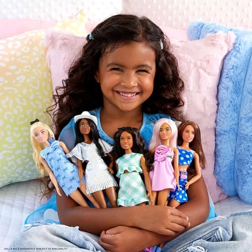 Barbie Fashionistas - #237 Wavy Blonde Ponytail Blue Bow Halter Dress