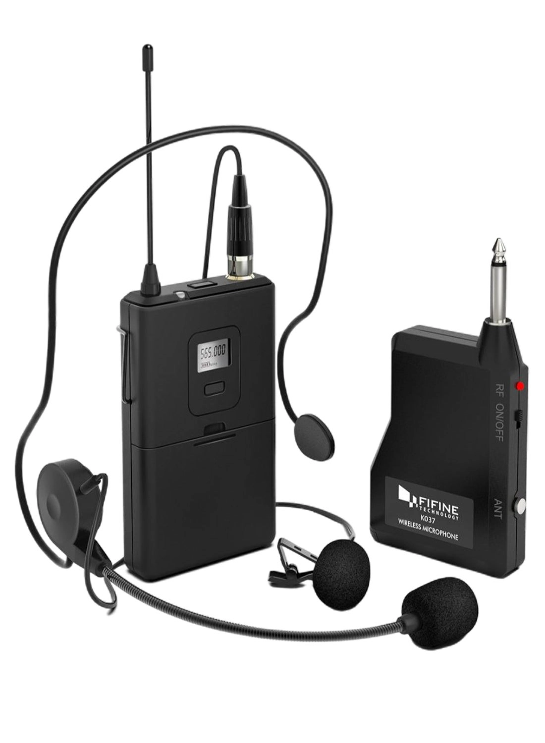 Fifine K037B - Wireless Microphone System Set Headset Black