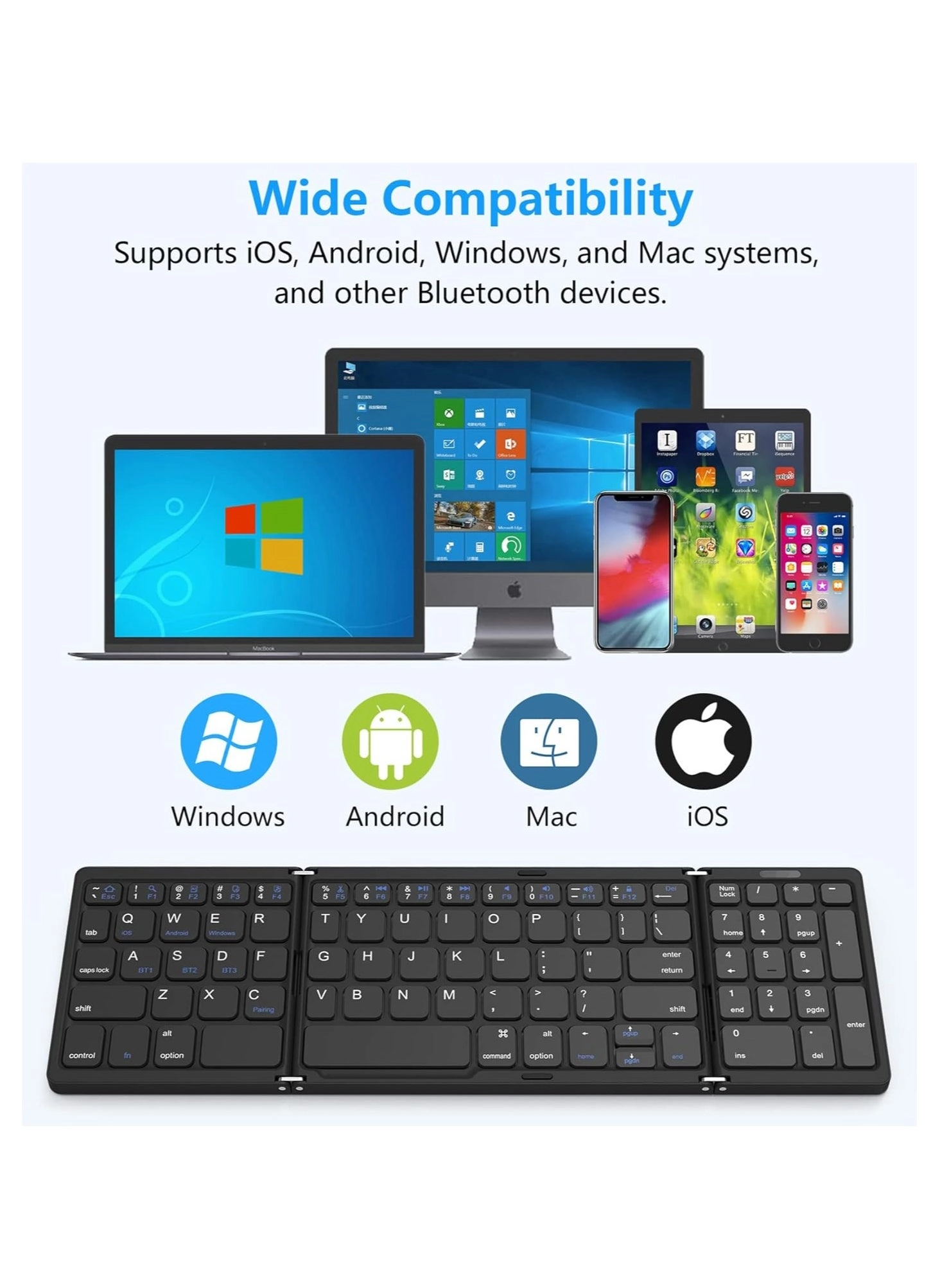 Foldable Bluetooth Keyboard