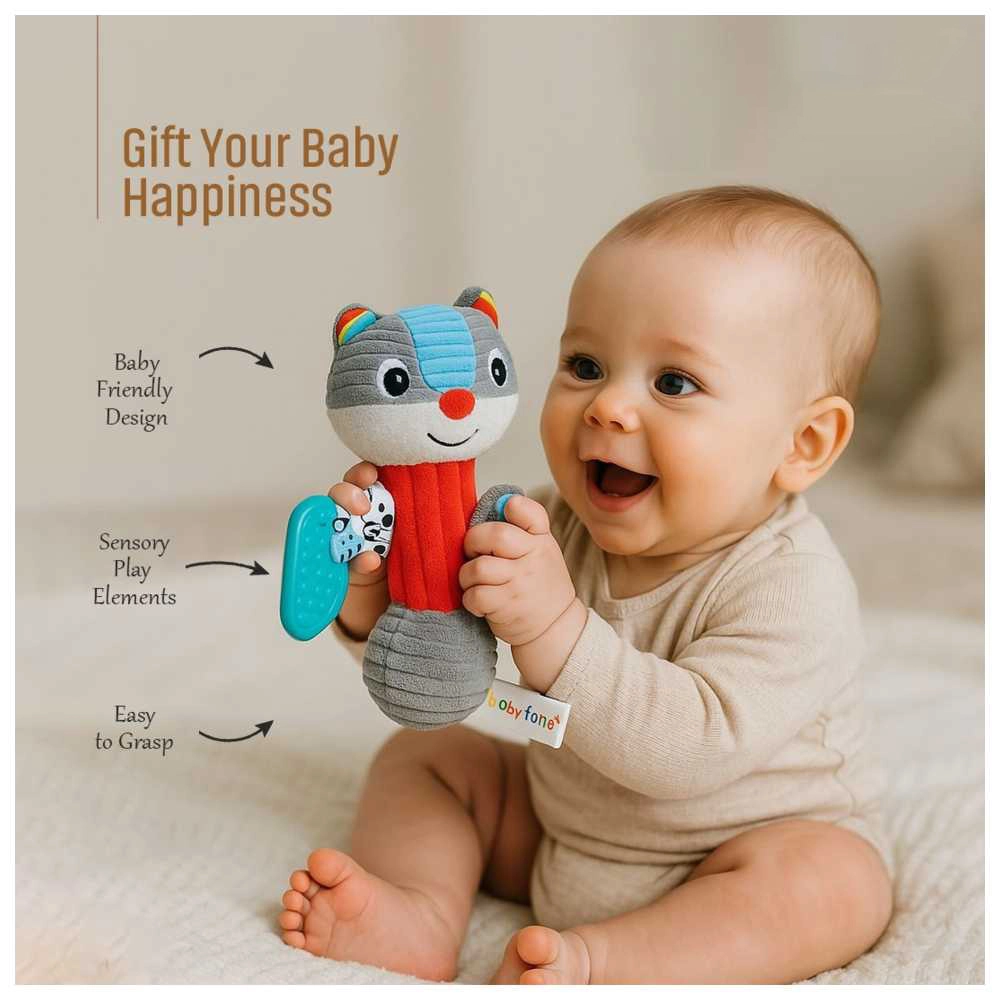 Vibrate & voice making panda + Cat rattle - Suitable for 0 month & above