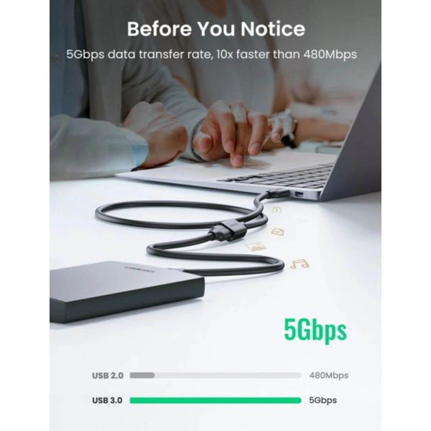 USB 3.0 Extention Cable USB-A to USB-A 1m