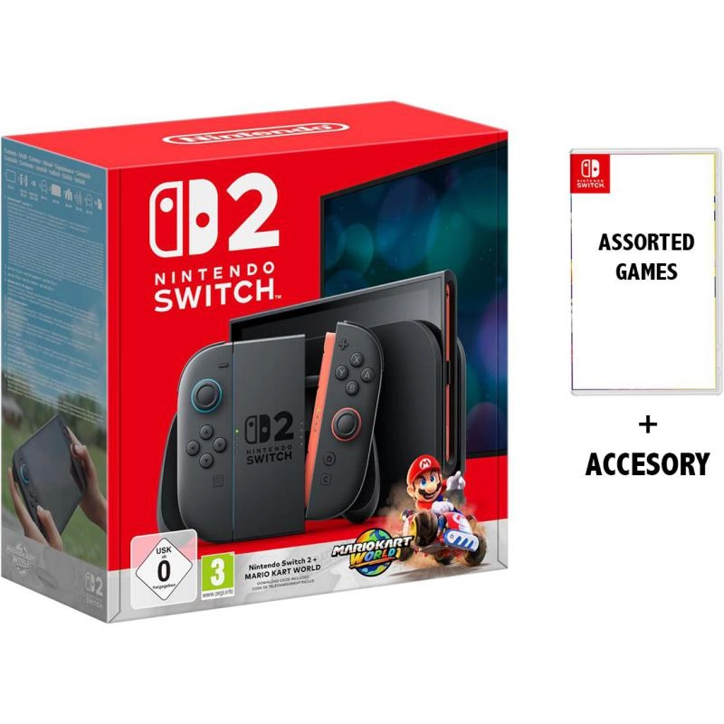 Nintendo Switch 2 Bundle with Mario Kart World Black