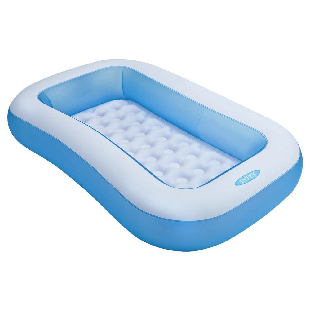 Intex Inflatable Rectangular Baby Pool - 166x100cm Blue