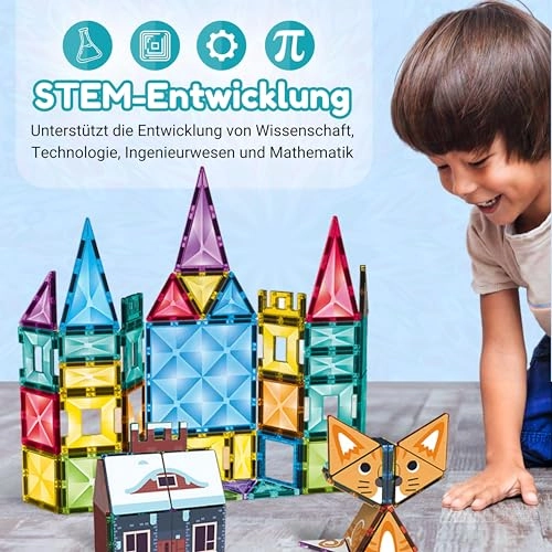 Magnetic Building Blocks - 100 pcs
