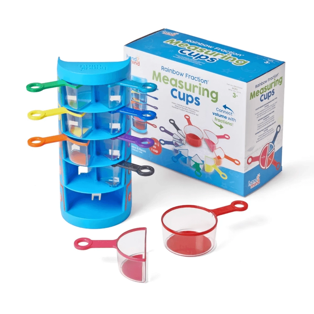 Rainbow Fraction Measuring Cups - 3+ 9 pieces