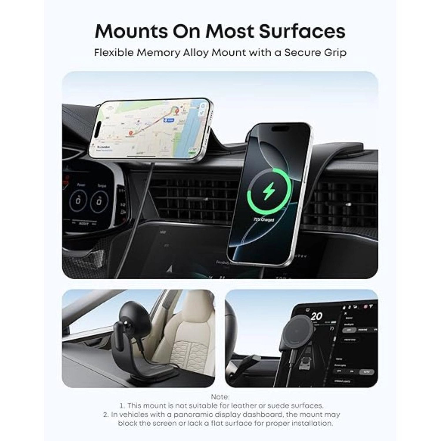 Qi2 Magnetic Wireless Car Charger - 15W MagSafe