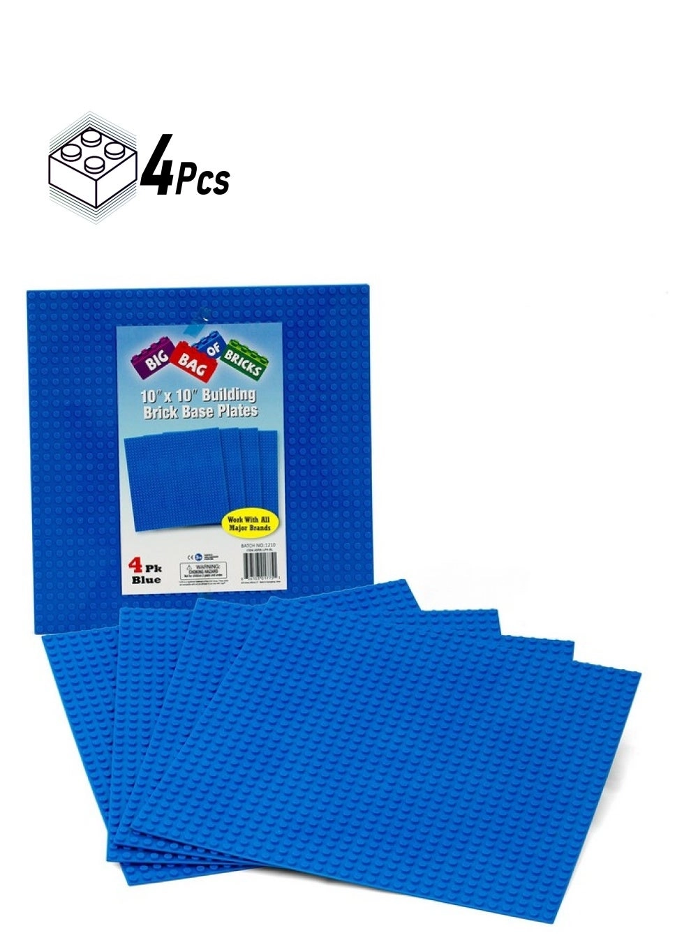 SCS Direct Brick Building Base Plates - Plastic 4