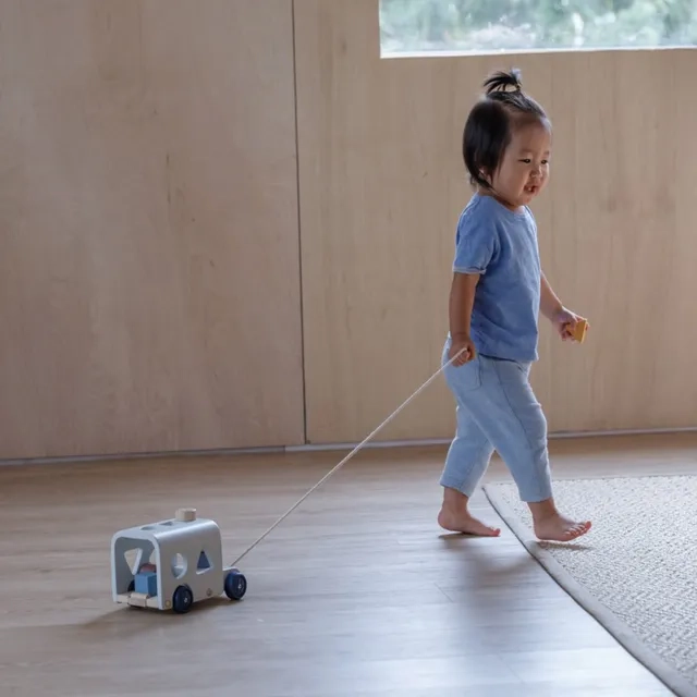 Wooden Sorting Bus - Suitable for 12 months and above