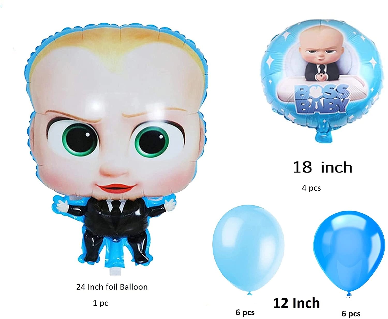 Baby Boss Foil Balloons - 30 PCS Birthday Baby Shower