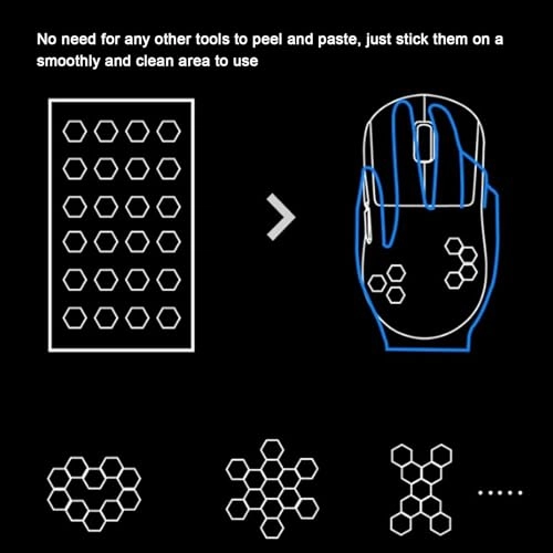 Mouses Grip Tape - 10PCs Black Acrylic