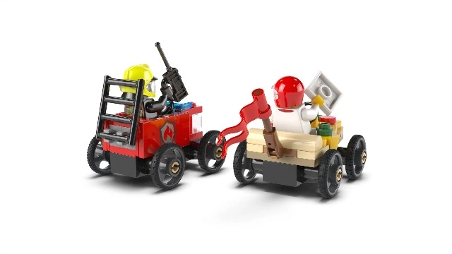 City Pizza vs. Fire Truck Race Car Pack (60458) - Vehicle