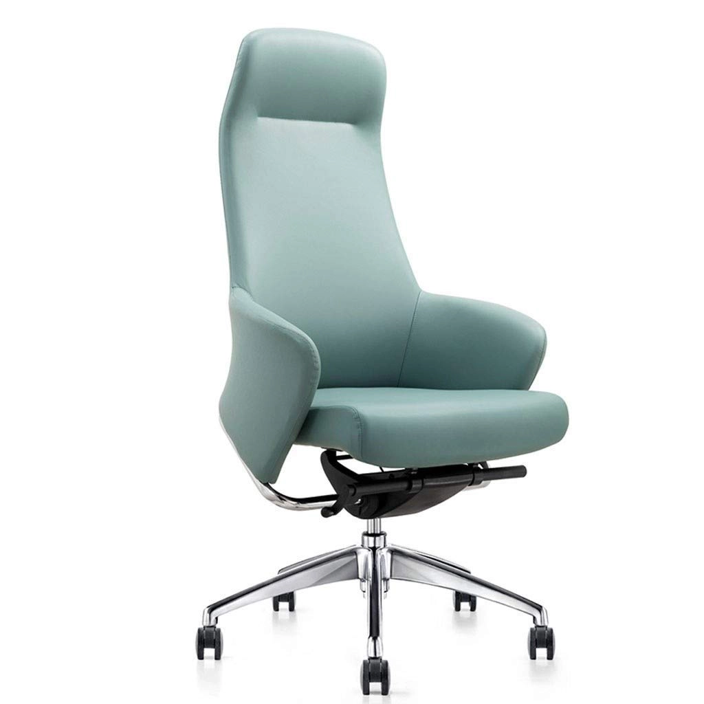 Desk Chair - PU Leather Brown High Back