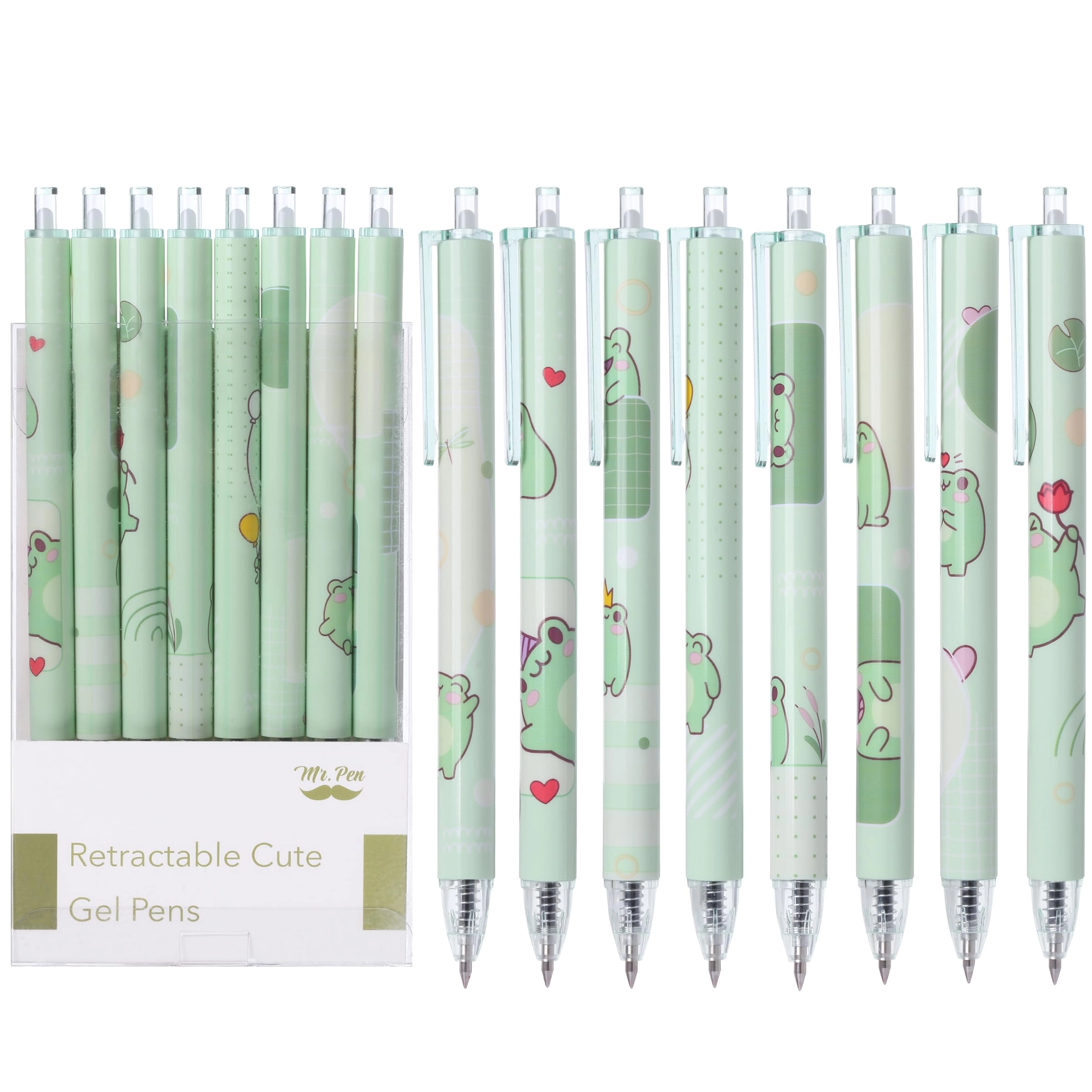 Cartoon Retractable Gel Pens - 6 Pack 0.5 mm