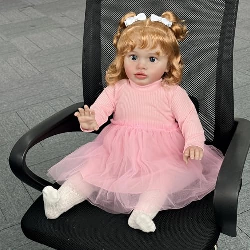 Pippa Reborn Baby Doll - 26 inch Cotton Vinyl Hand-rooted Curly Hair Ages 3+