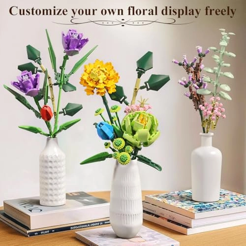 Flowers Bouquet Building Set - 16 stems