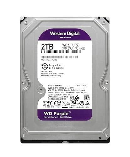 WD Purple 3.5" 5400rpm 64MB SATA (WD23PURZ-EC) - 2TB