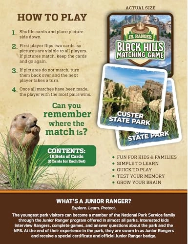 Jr Ranger - Black Hills Matching Game