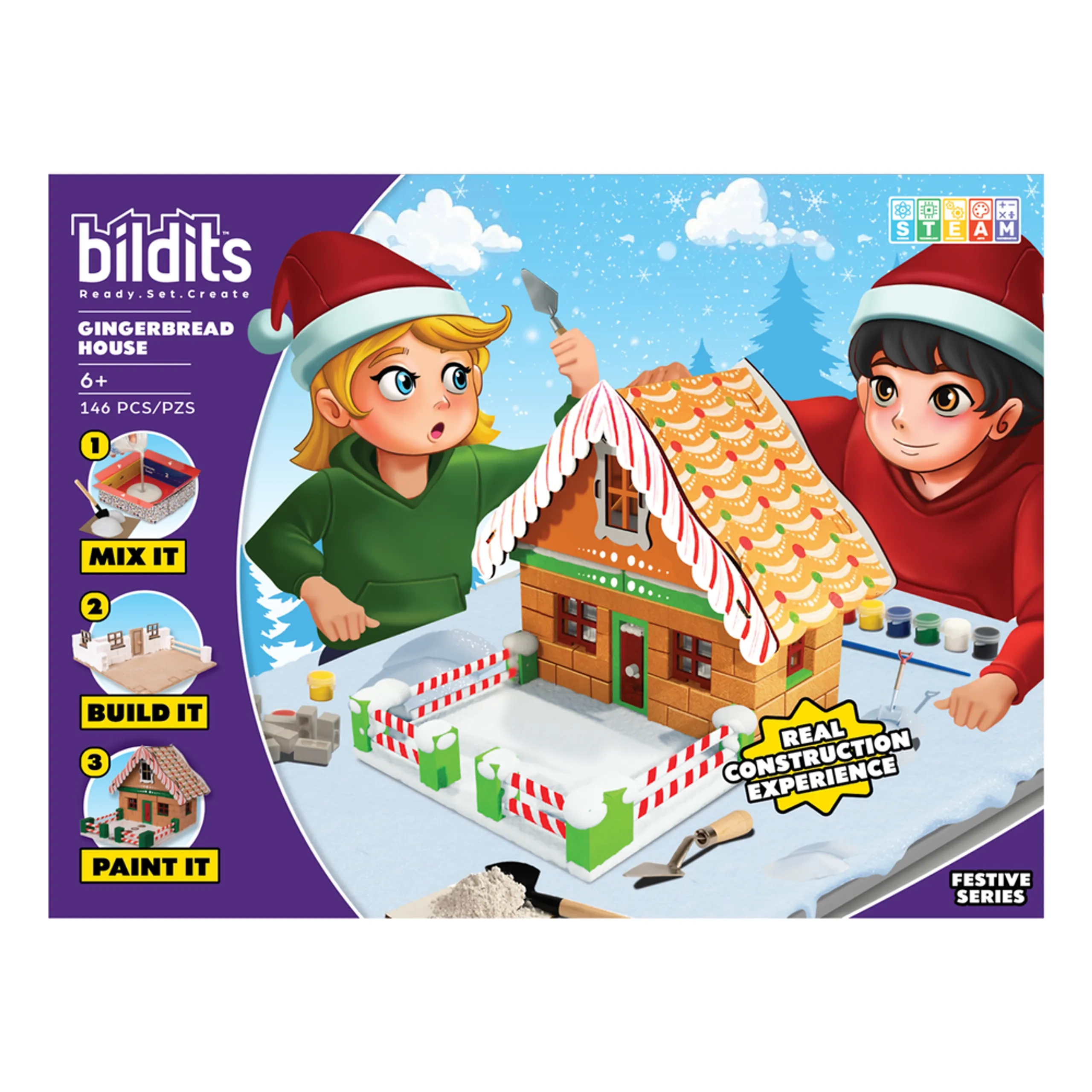 Gingerbread House DIY Kit - 146 Pcs