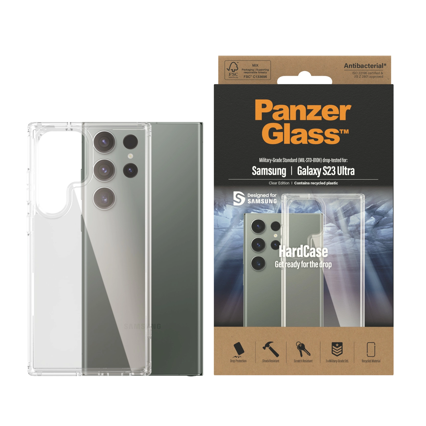 Hardcase for Samsung Galaxy S23 Ultra - Clear Antimicrobial