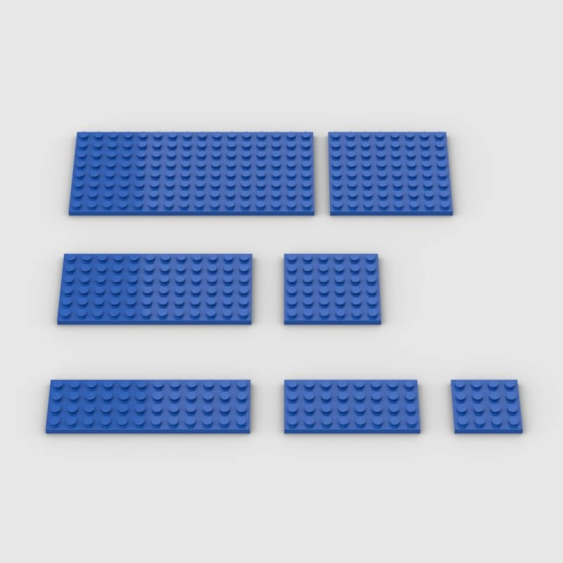 YUJHITP Classic Building Plate Assortment Pack - Plastic 50pcs