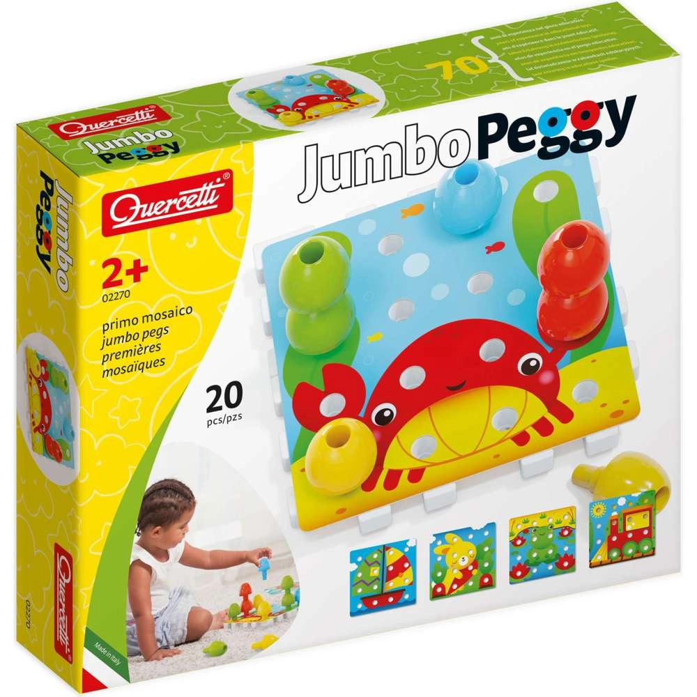 Jumbo Peggy Insert Mosaic Game - 20 Pc
