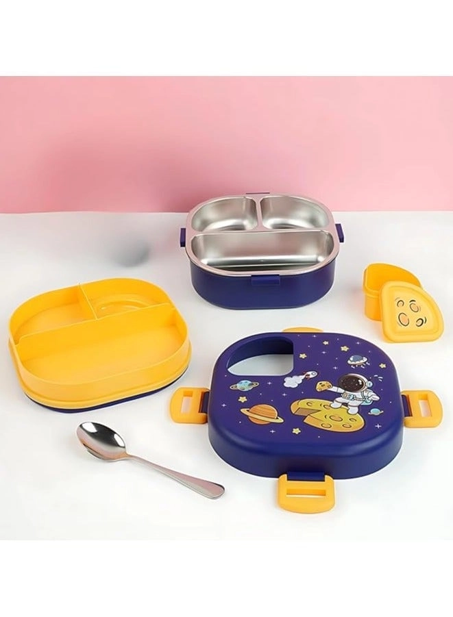 Stainless Steel Lunch Containers - 3 Compartments Bowl