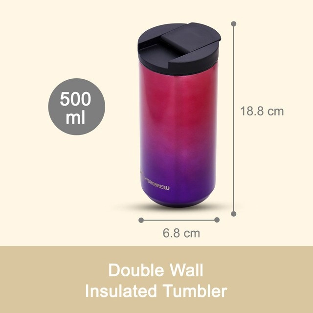 Insulated Tumbler Water Bottle - Sipper Lid 500 ml
