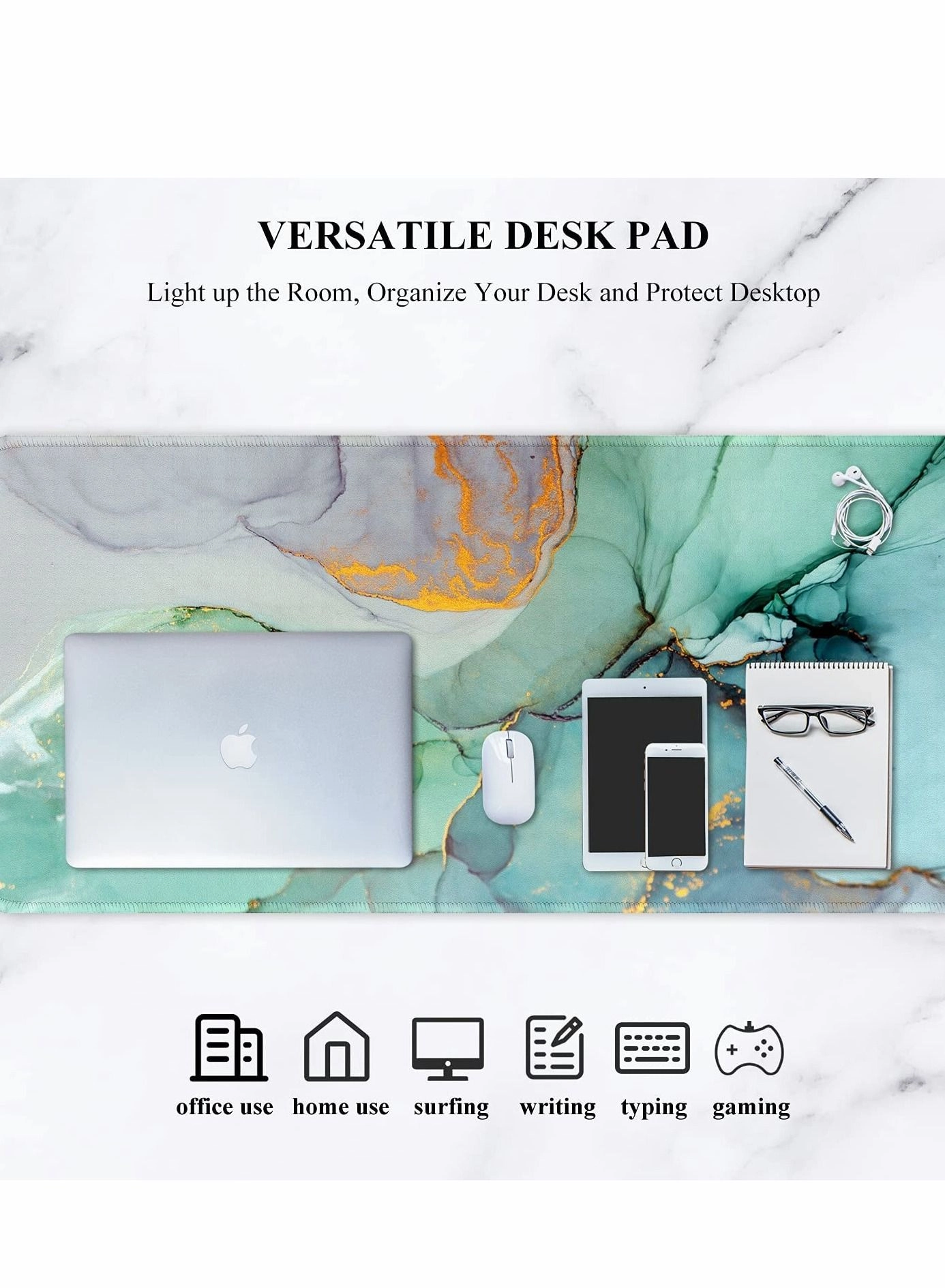 Marble Extended Large Gaming Mouse Pad