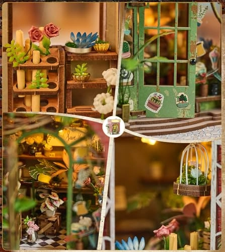 DIY Book Nook Kit - FLOWER HOUSE BOOKNOOK 1/32