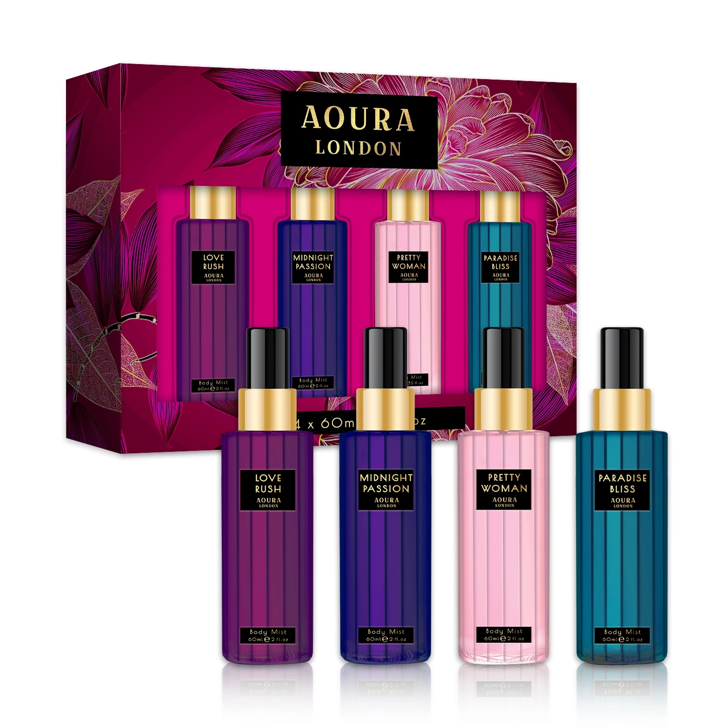 ELITE GLOW Body Mist Collection - Body Mist 4x60ml