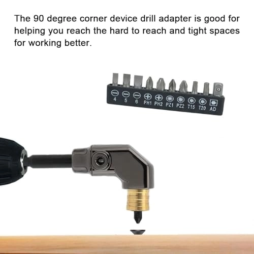 Right Angle Drill Adapter - 1/4" Hex Alloy Steel