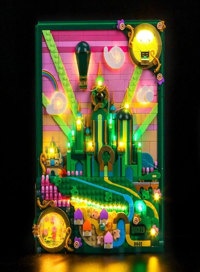 LED Lighting Compatible with Lego 75685 Wicked Emerald City Wall