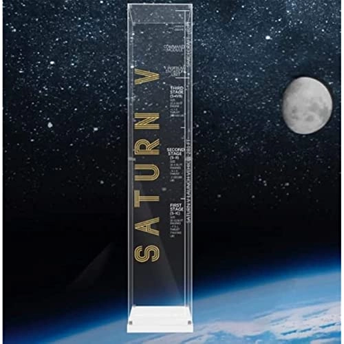 Acrylic Display Case - for 21309 NASA Apollo Saturn V Transparent 22.6 x 22.6 x 107CM