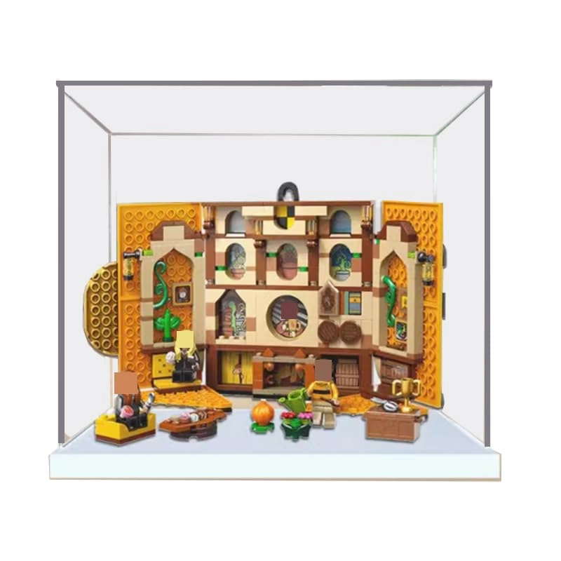 HCAEIOFJ Clear Acrylic Display Case (76412) - Hufflepuff House Banner Lego
