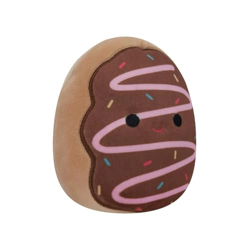 Flip-A-Mallows - 5" Deja Chocolate Frosted Donut Emery Pink Latte Closed Eyes