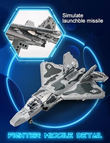 F-22 Raptor Fighter Jet - 626 pcs