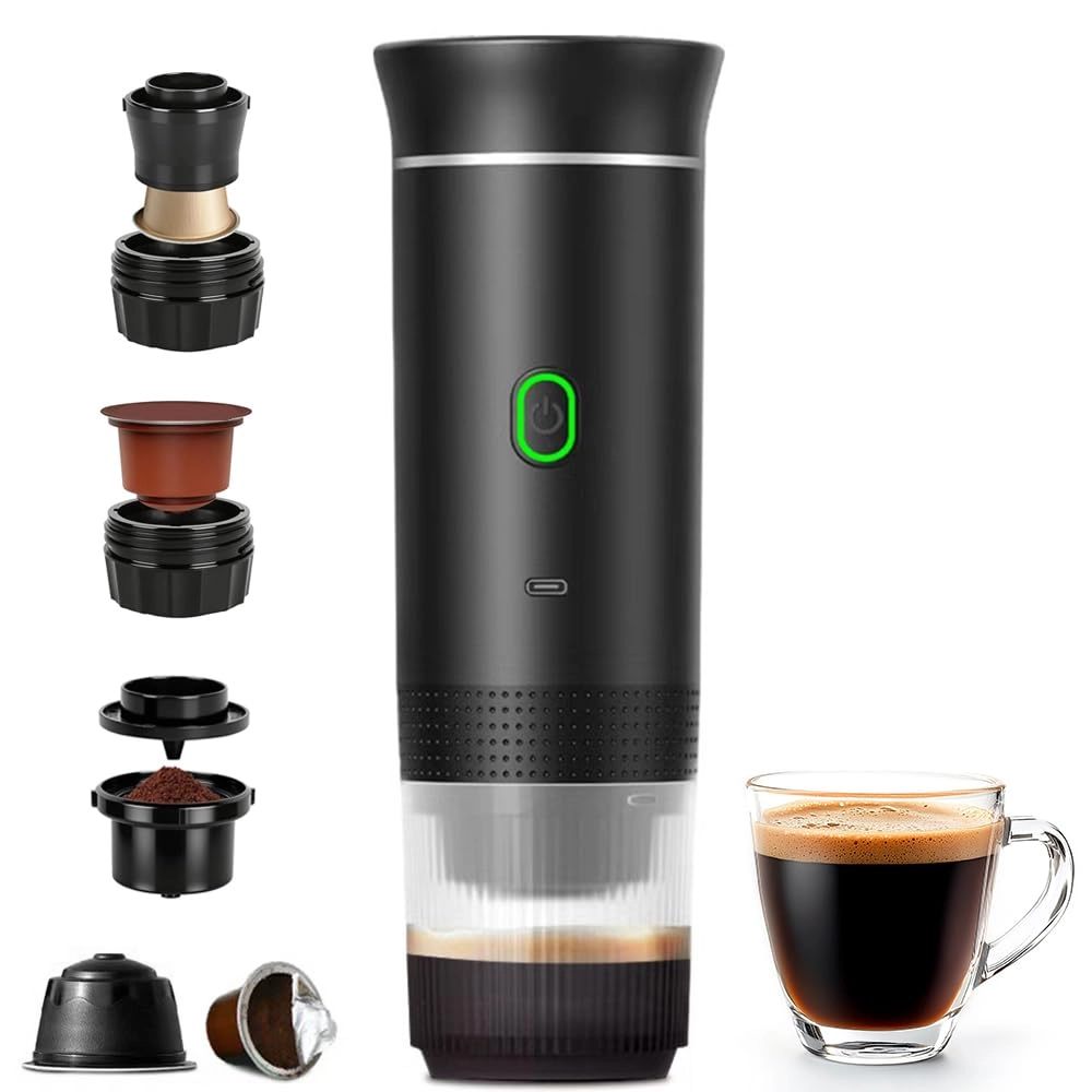 LYPPUL Portable Coffee Maker - ground coffee and capsules