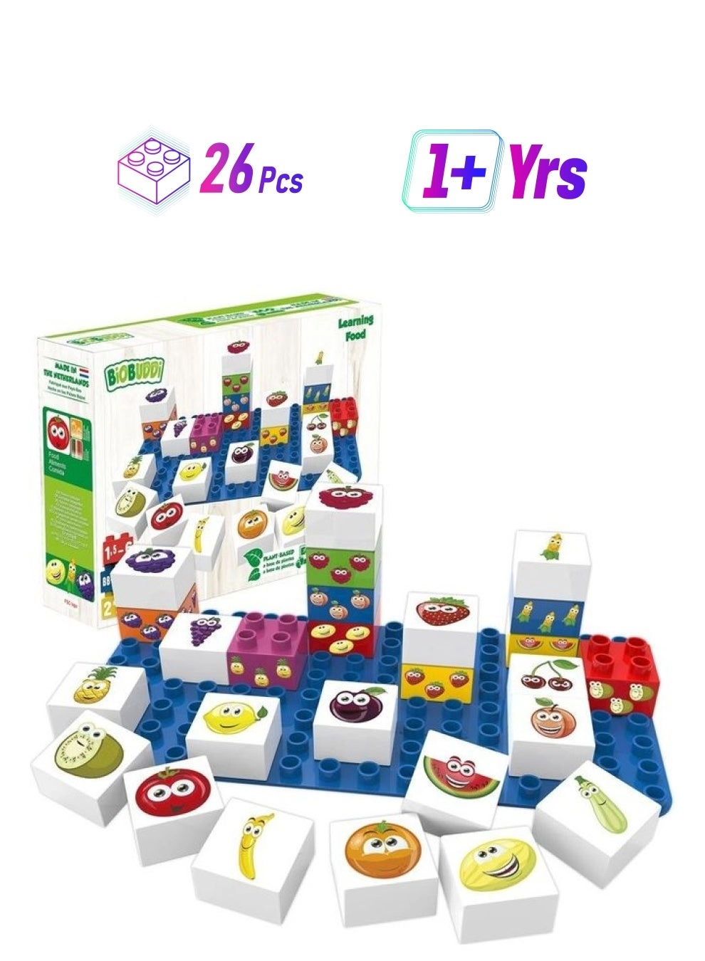 BiOBUDDi Learning Food - Construction 26pcs