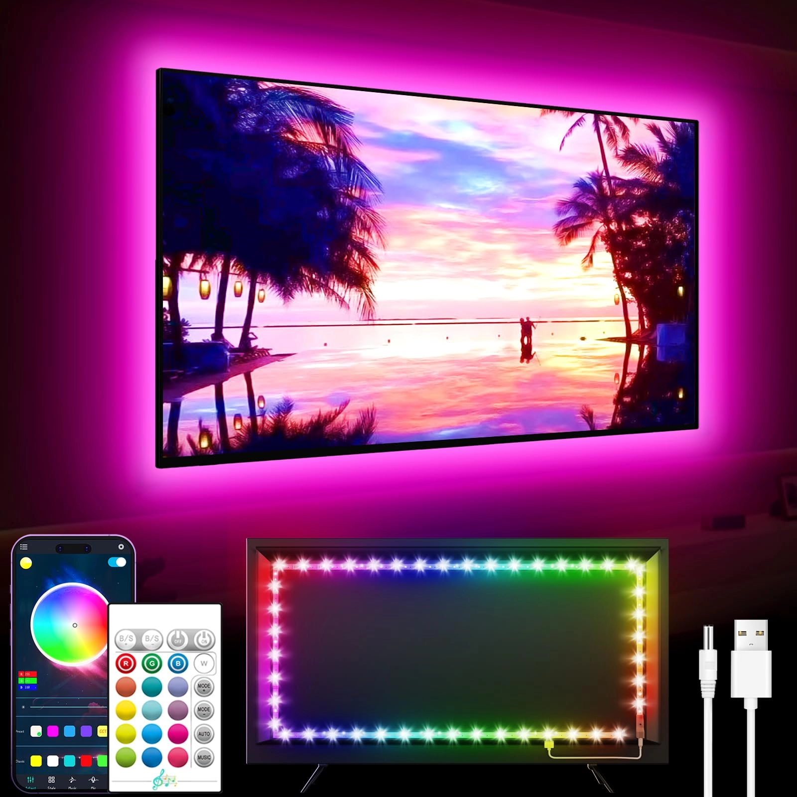 gipoyent TV Light Strip - 9.8 Feet