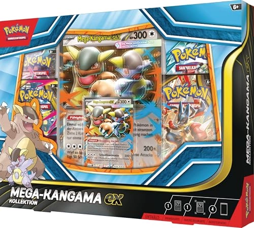 Mega-Kangama-ex - 1 Holographic Promo Card 1 Oversized Animated Card 4 Boosters