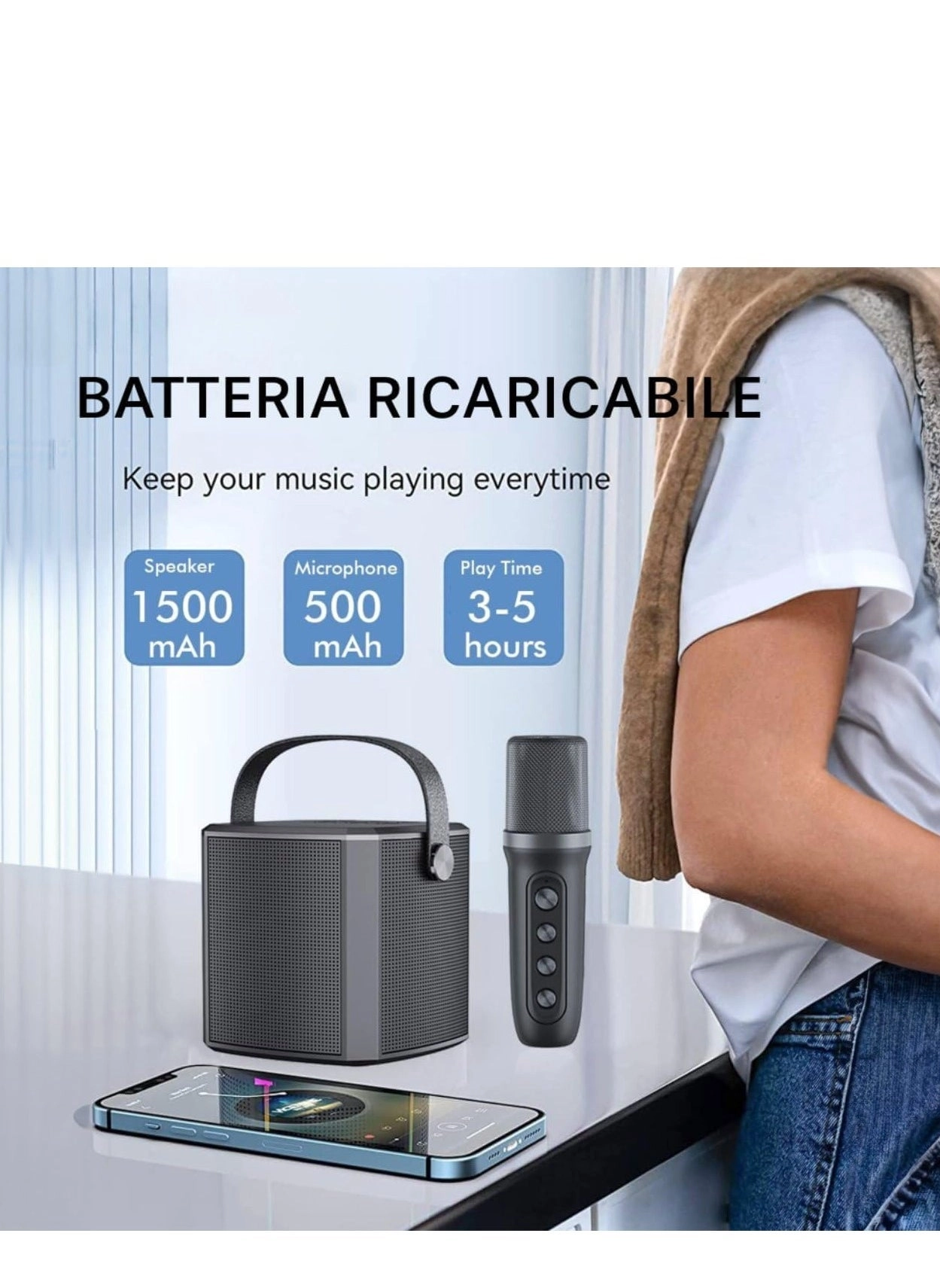 Karaoke Machine - 2 Wireless Microphones