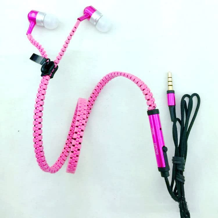 Zipper Earphone for Universal - 3.5mm 1.2m Microphone