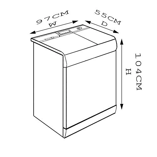 Washing Machine Cover - Suitable for Panasonic 14 kg semi Automatic NA-W140B1ARB (Print47)