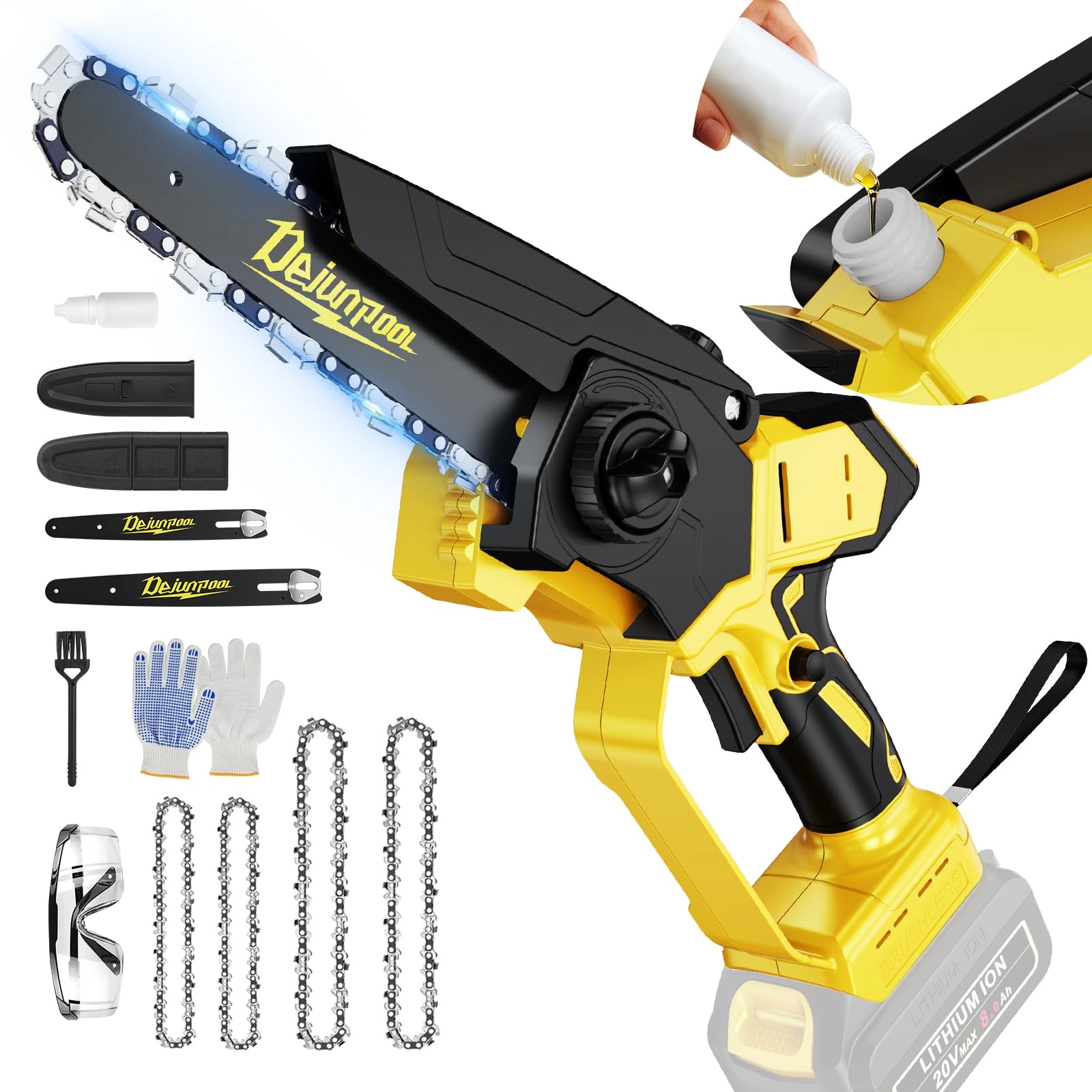 Yongkang Yongwei Industry & Trade Co., Ltd Cordless Mini Chainsaw - 1200W Super Value Pack