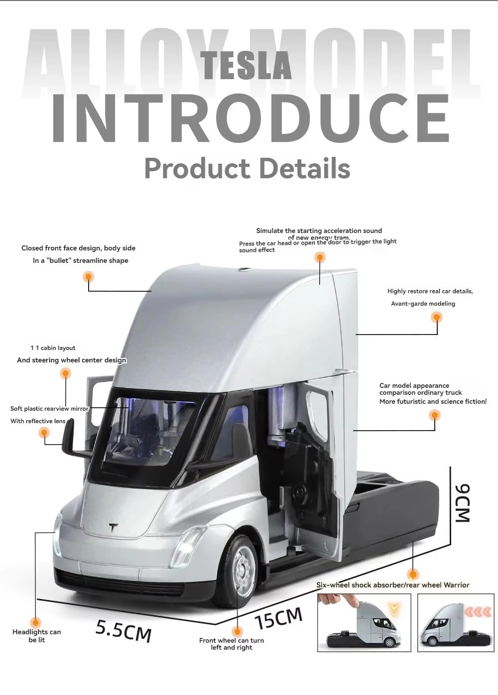 Tesla SEMI - 1:32 Scale 1.0 Count