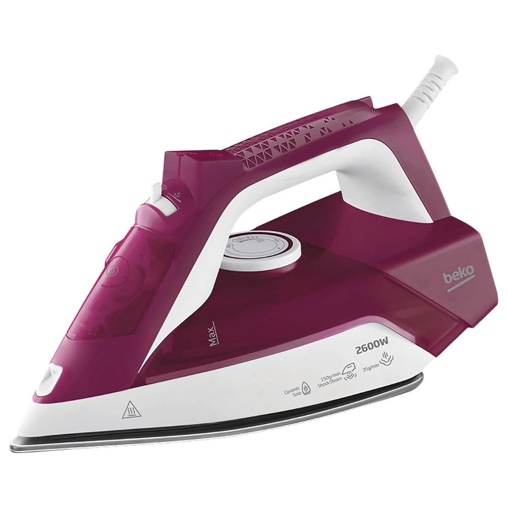 Beko Steam Iron - Ceramic soleplate 2600Watts 35 g/min